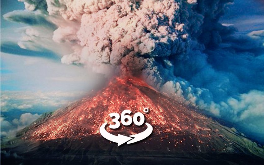 飞跃爆发火山 高清 1080P+ 360°全景VR视频