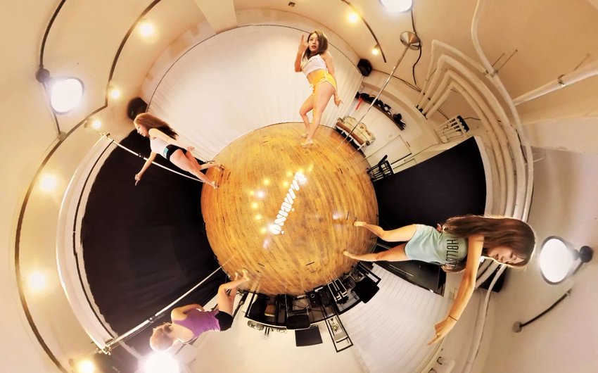 韩国女团Bambino美腿热舞 360°全景VR视频