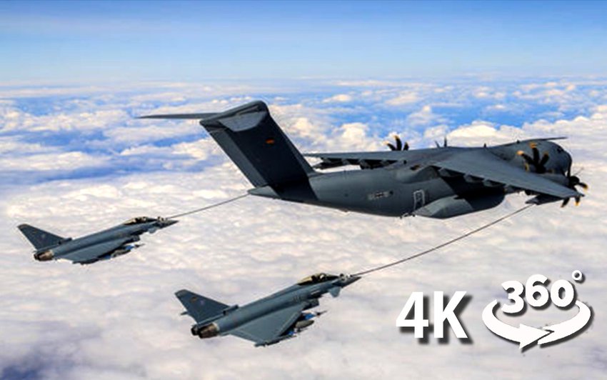 欧洲最大运输机空中加油-A400M 360°全景VR视频
